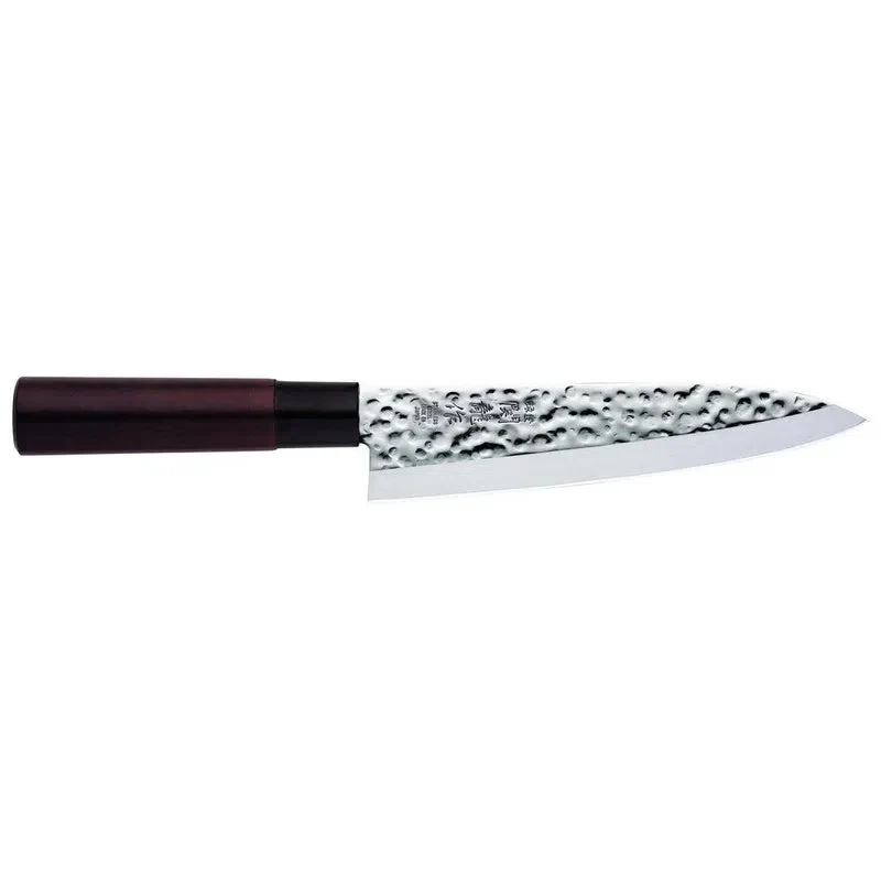Gyuto Mes Gehamerde Stijl Zwart – 18cm