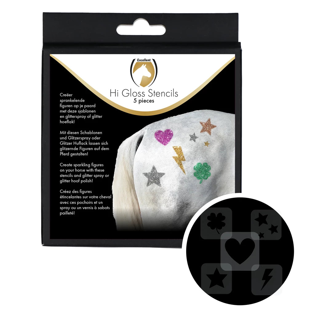 Excellent Horse Hi Gloss Sjablonen, 5 stuks