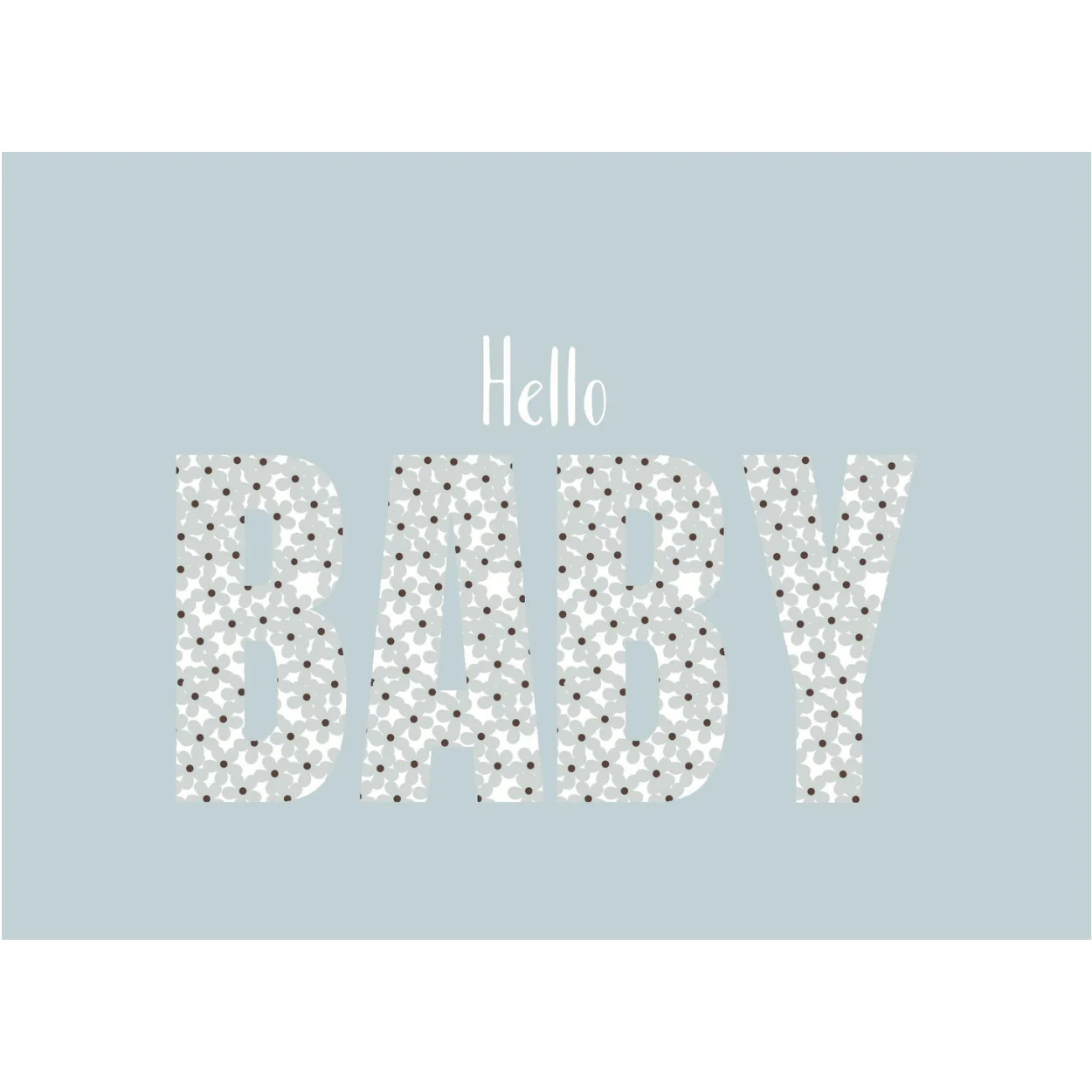 Wenskaart | Hello baby jongen