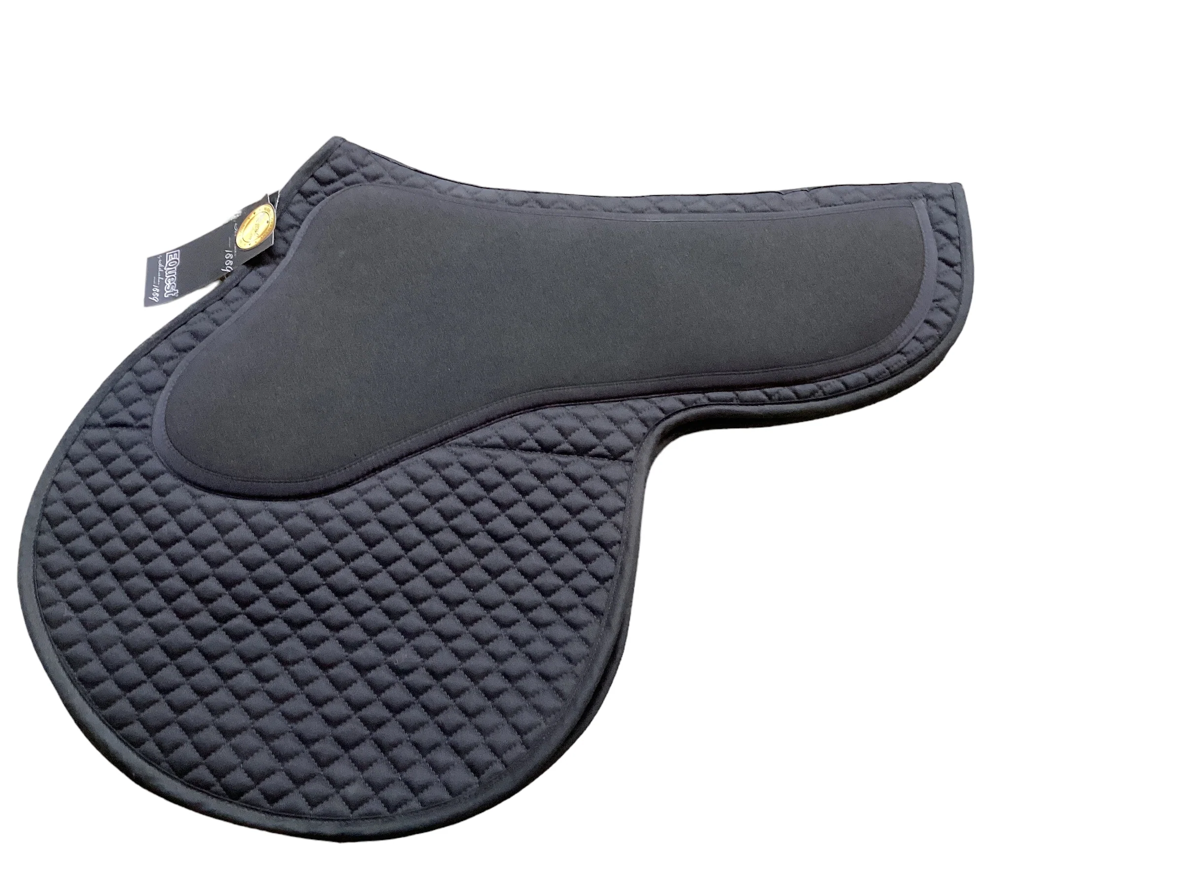 Equest Zadelvormig dekje Cotton Classic Grippad /anti slippad, Zwart