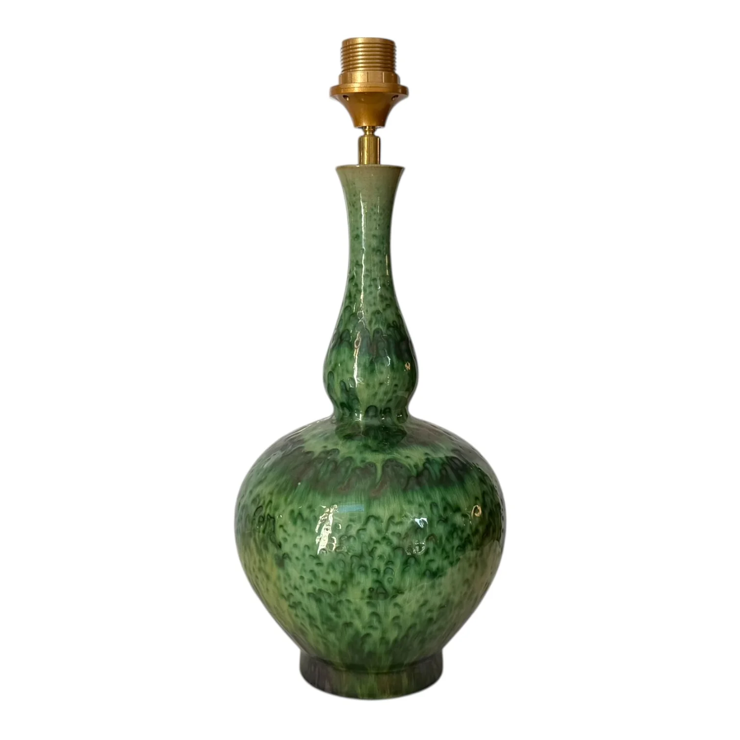 Lampenvoet groen vaas slanke hals Lampenvoet groen vaas slanke hals