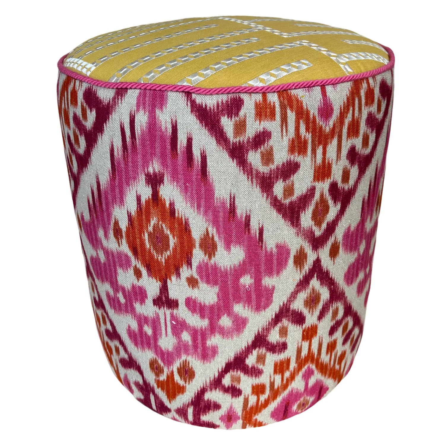Poef Boheme oranje/roze – Manuel Canovas