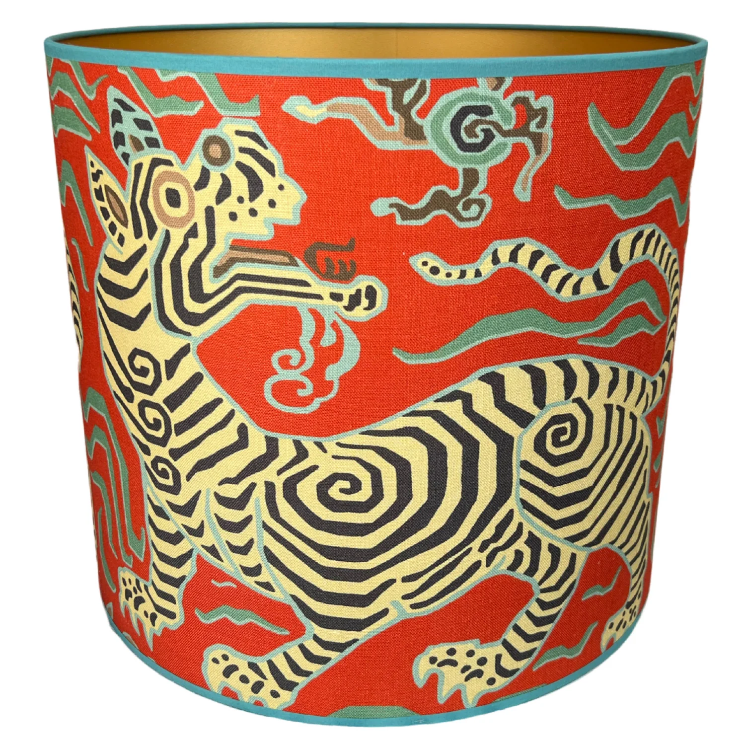 Lampenkap Tibet tiger rood – Clarencehouse Ø40cm
