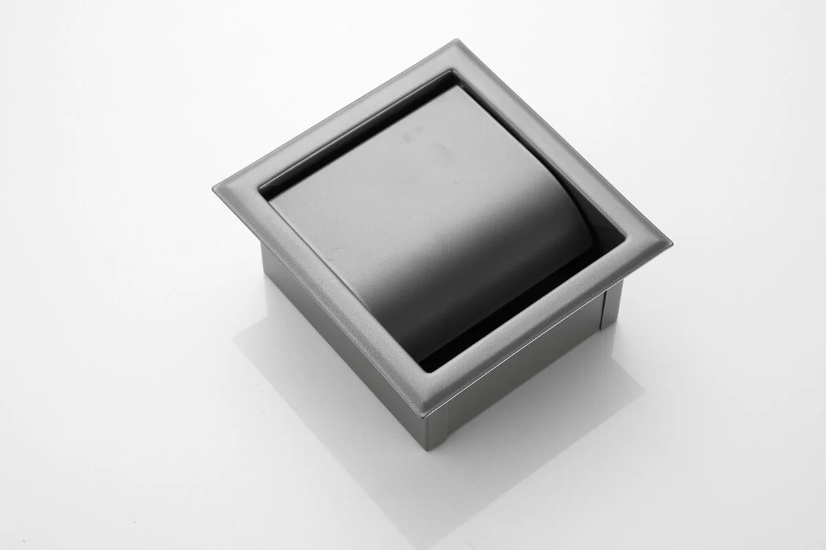 Inbouw toiletrolhouder Gun metal RVS  by L’Aqua®