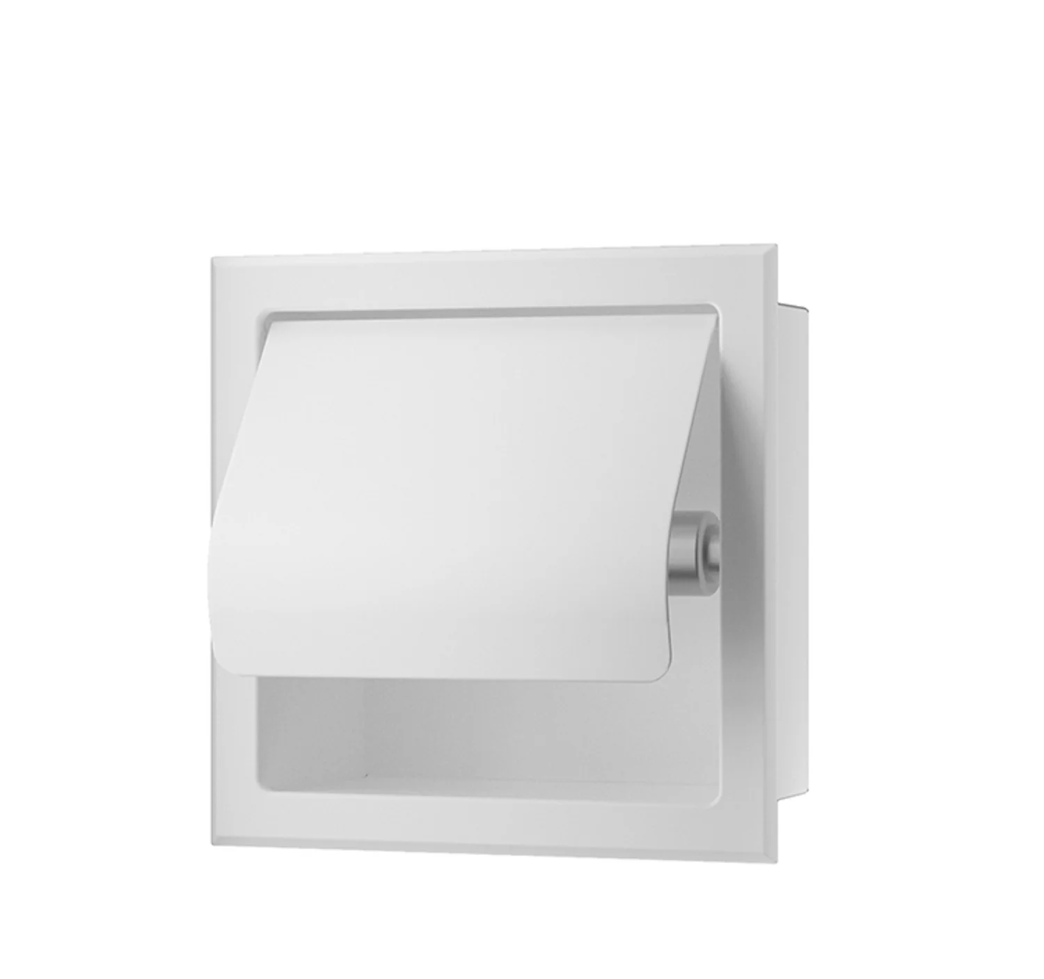 Inbouw toiletrolhouder Mat wit RVS  by L’Aqua®