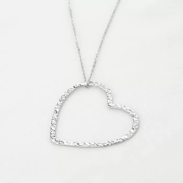 Ketting vallend Hart – Zilver Ketting vallend Hart – Zilver