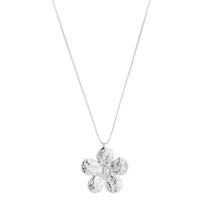 Ketting bloem – Zilver