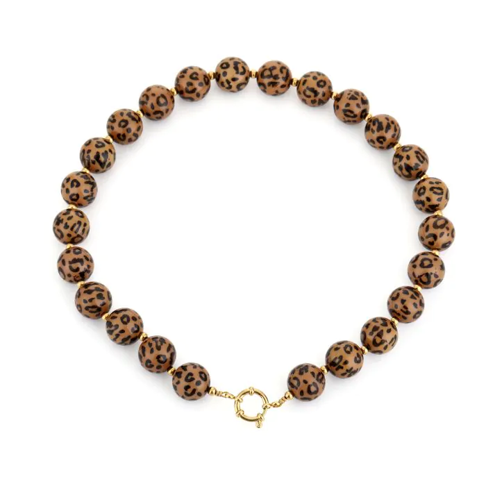 Kralenketting Animal – Tijger/Bruin Kralenketting Animal – Tijger/Bruin