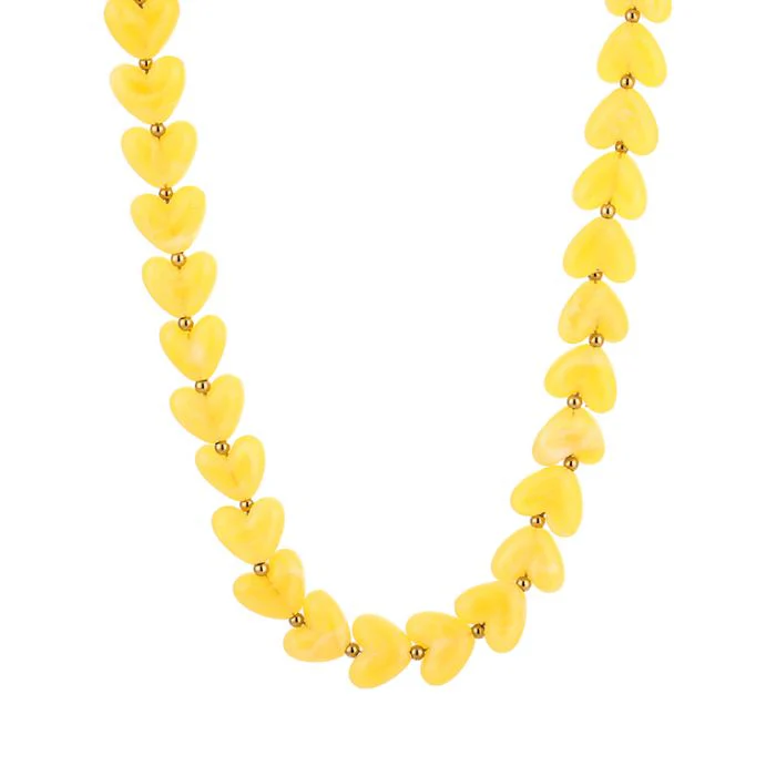 Kralenketting Amour M – Geel