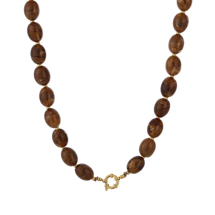 Kralen ketting – Bruin Kralen ketting – Bruin