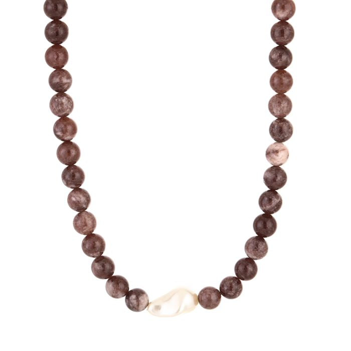 Ketting Jade Pearl – Bruin Ketting Jade Pearl – Bruin