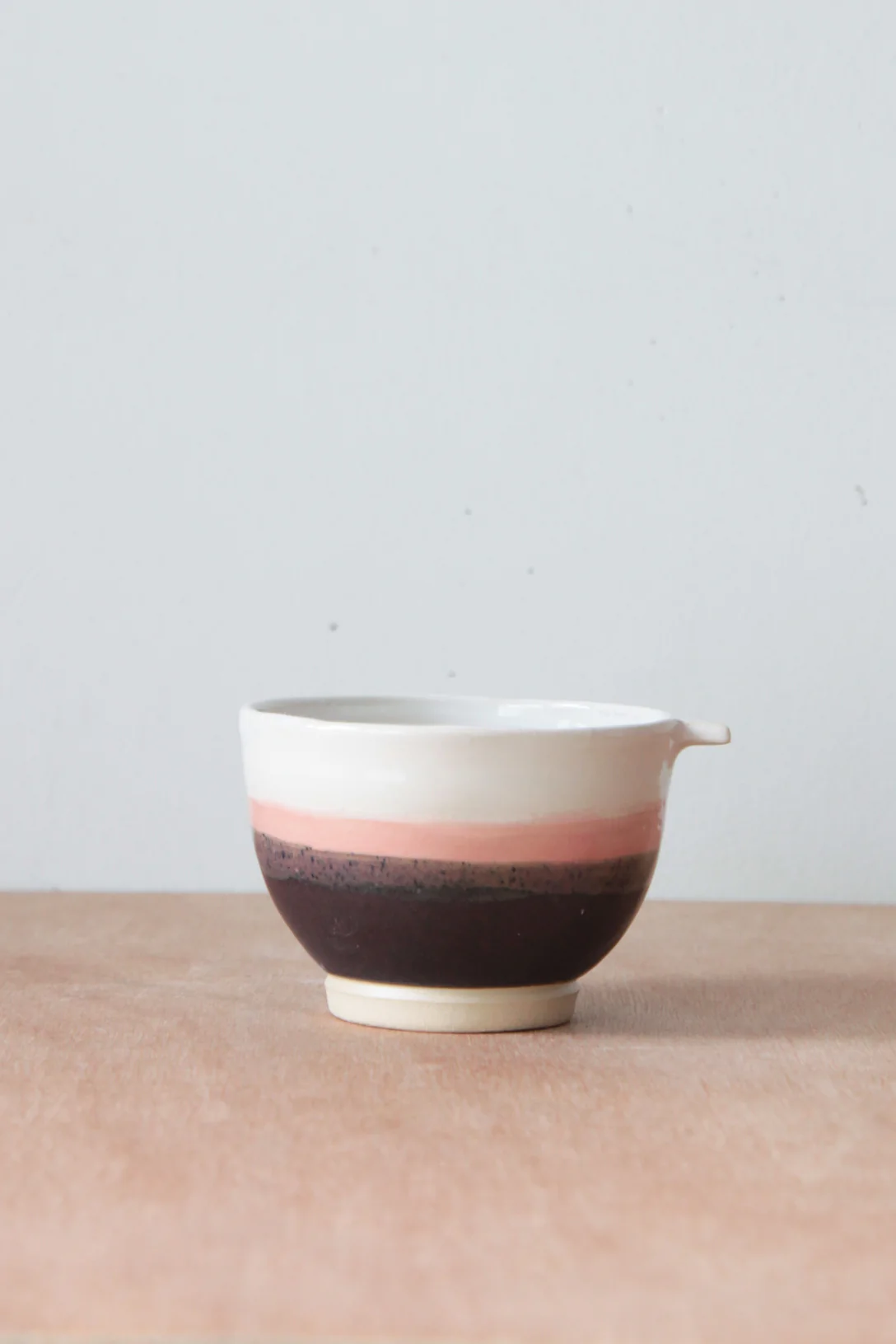 cappuccino kop, bruin/roze/wit