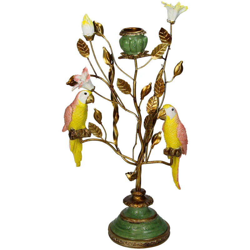 Kandelaar – Bladeren met Vogels – ↑ 33 cm
