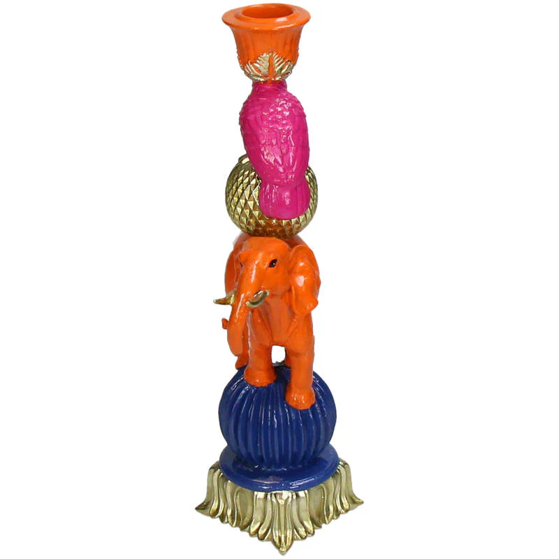 Kandelaar – Oranje Olifant Vogel ↑ 26 cm