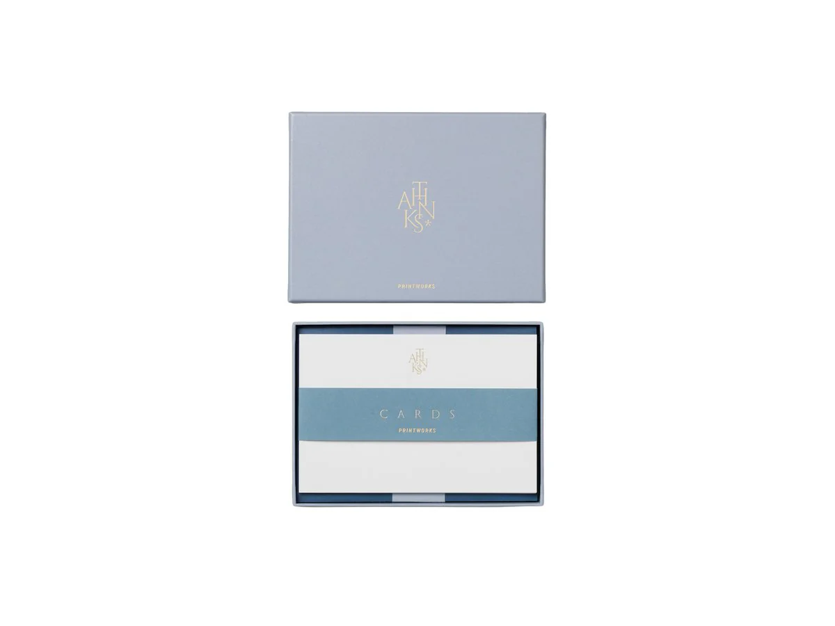 Kaart & Enveloppe Set – Thanks – Blauw Kaart & Enveloppe Set – Thanks – Blauw