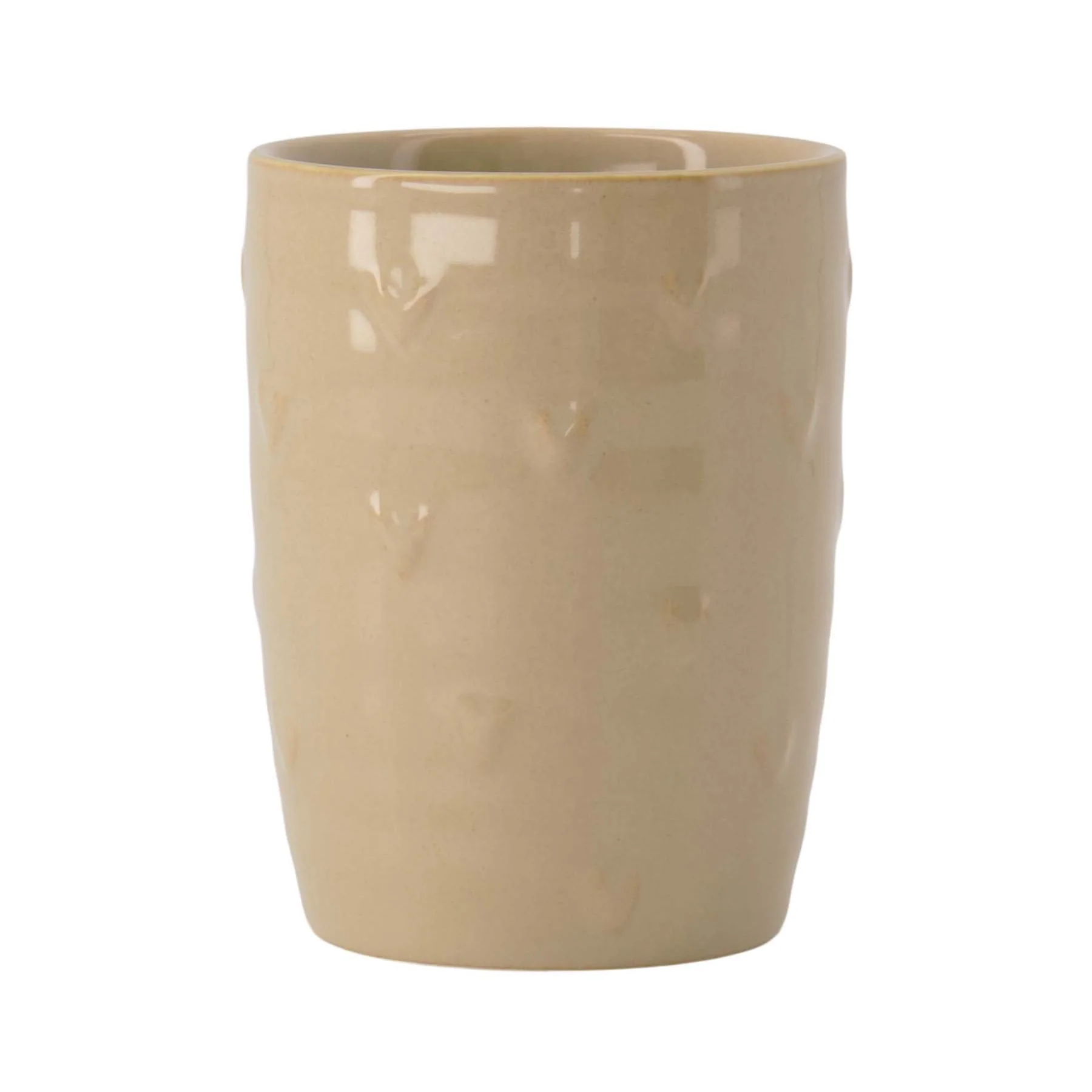 Koffiemok beige Hartjes Koffiemok beige Hartjes