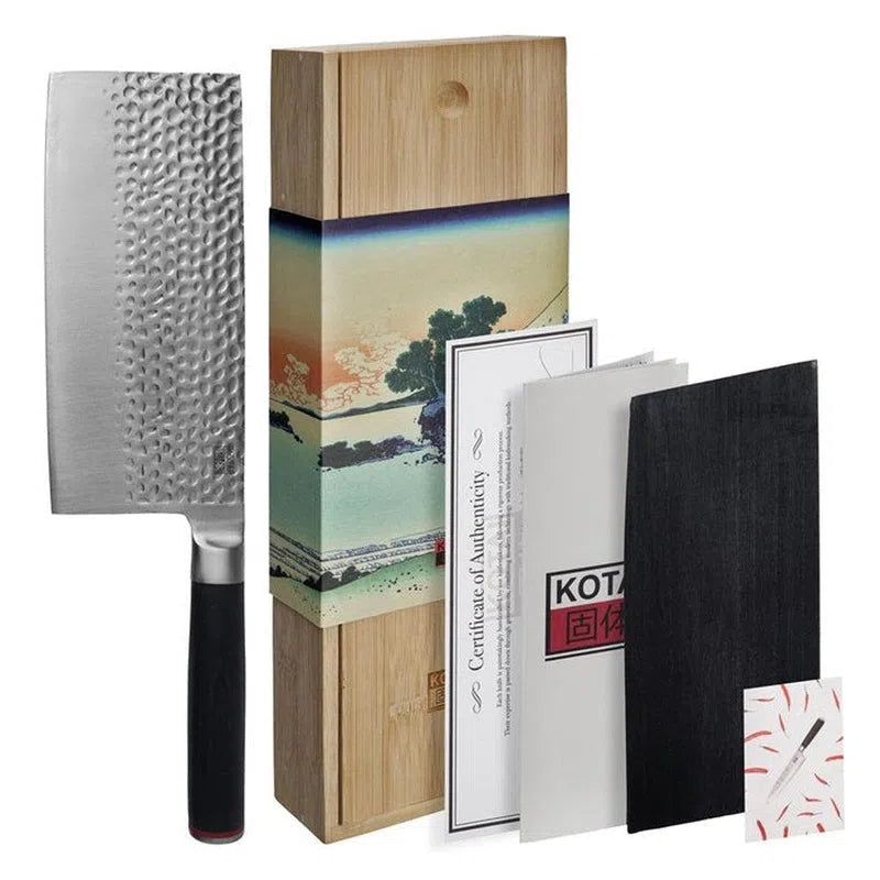 Kotai Mes Cleaver met Bamboe Doos – 19cm