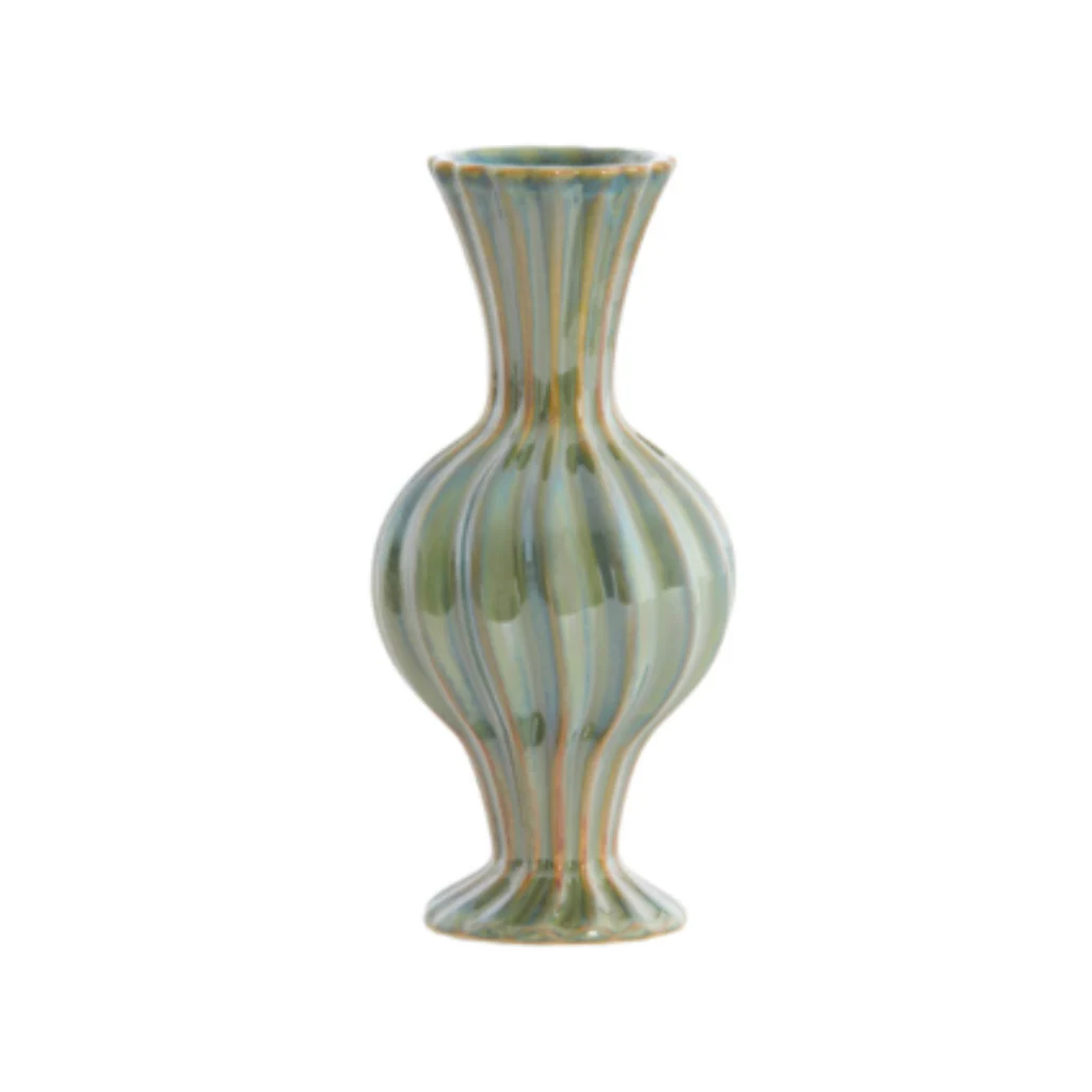 Light & Living vaas SAVI keramiek olijf groen