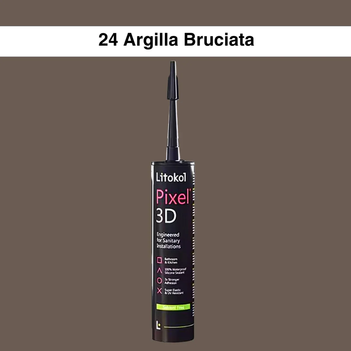 Litokol Pixel 3D 24 Argilla Bruciata Sanitairkit 300 ml – Anti-Vlek Silicone