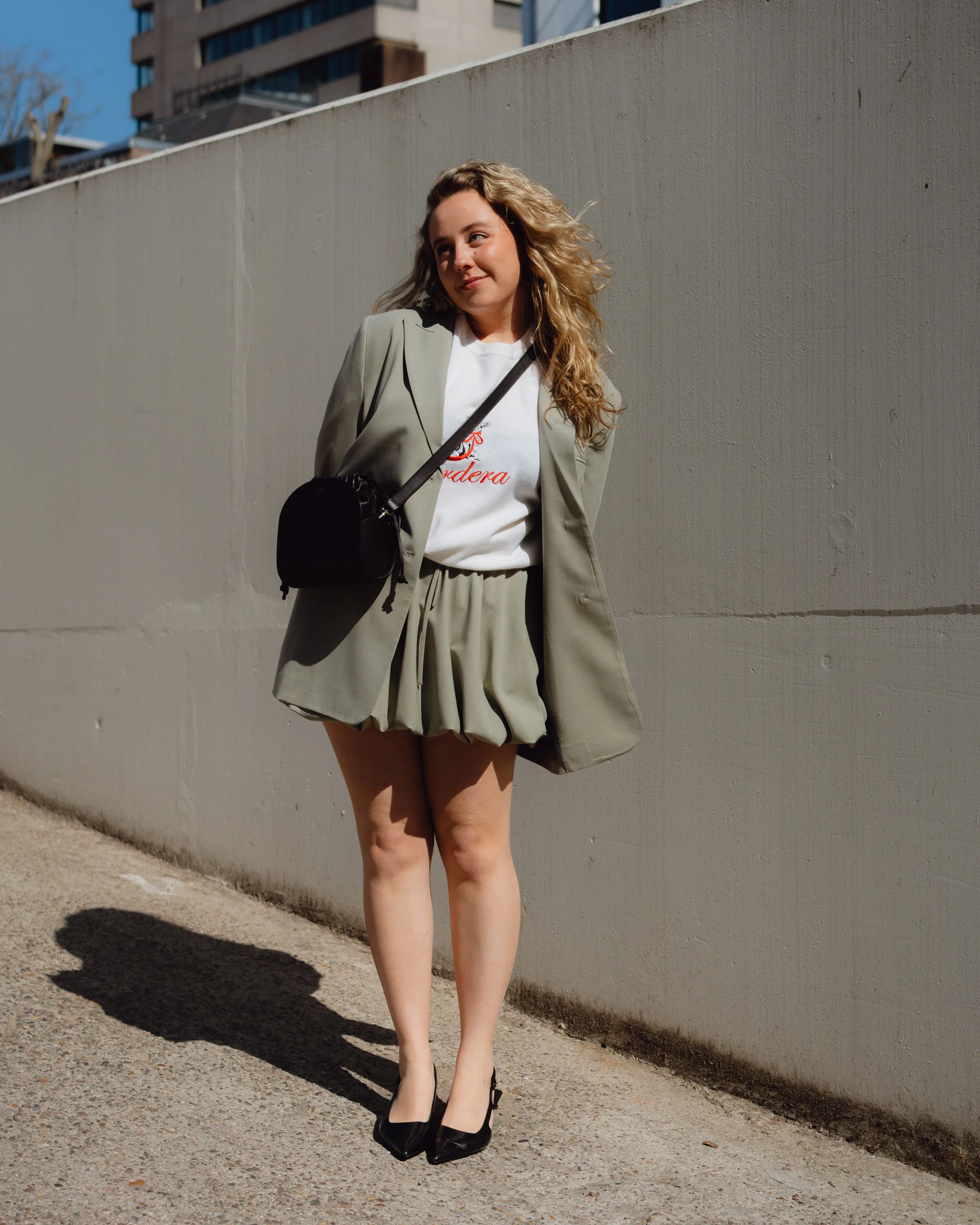 balloon mini skirt salvia