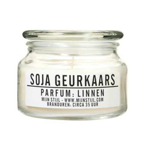 Mijn Stijl Geurkaars in Glas Linnen