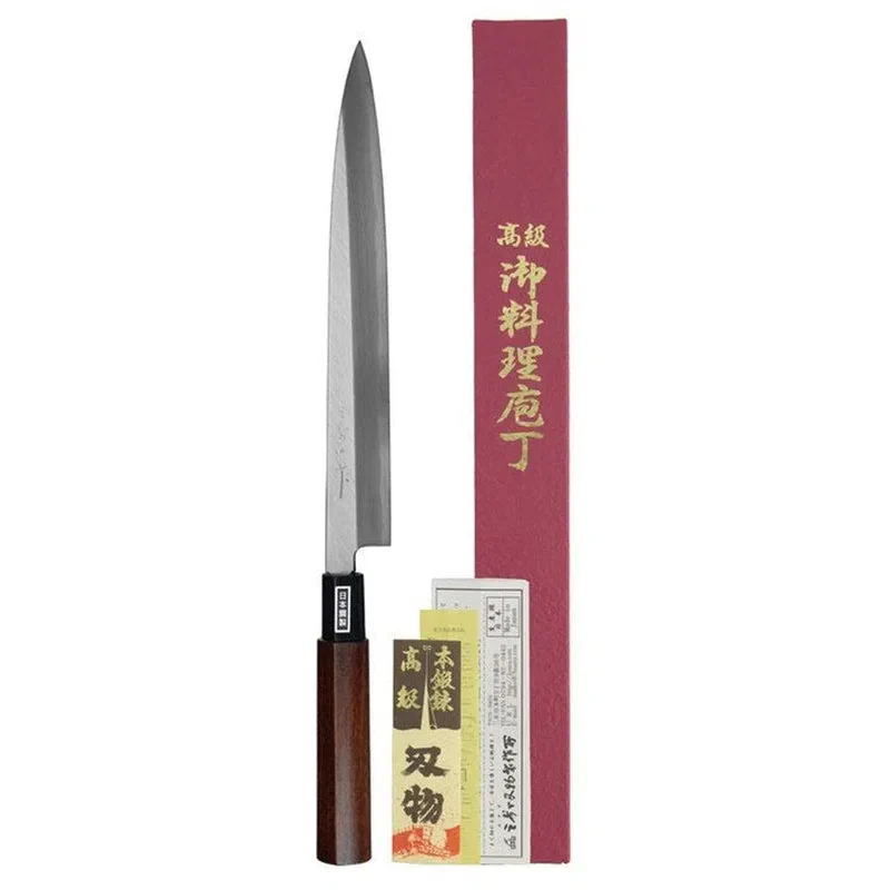 Mujun Yanagi Mes Enkelzijdig Geslepen Carbon Staal – 24cm
