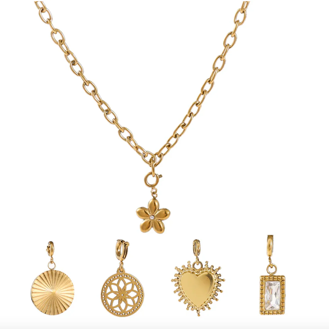Necklace 5 Pendants NSET554-2