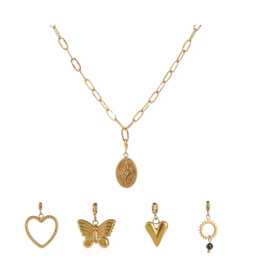Necklace 5 pendants NSET553