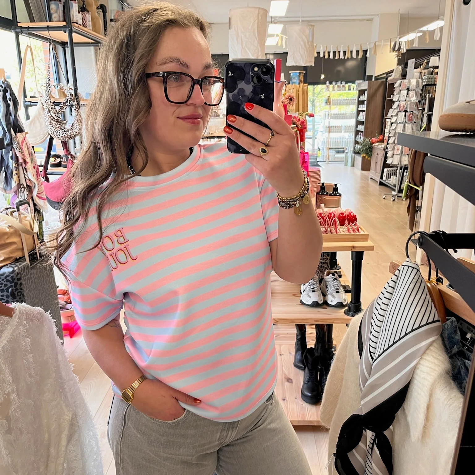 Noor Stripe shirt Light Pink Noor Stripe shirt Light Pink