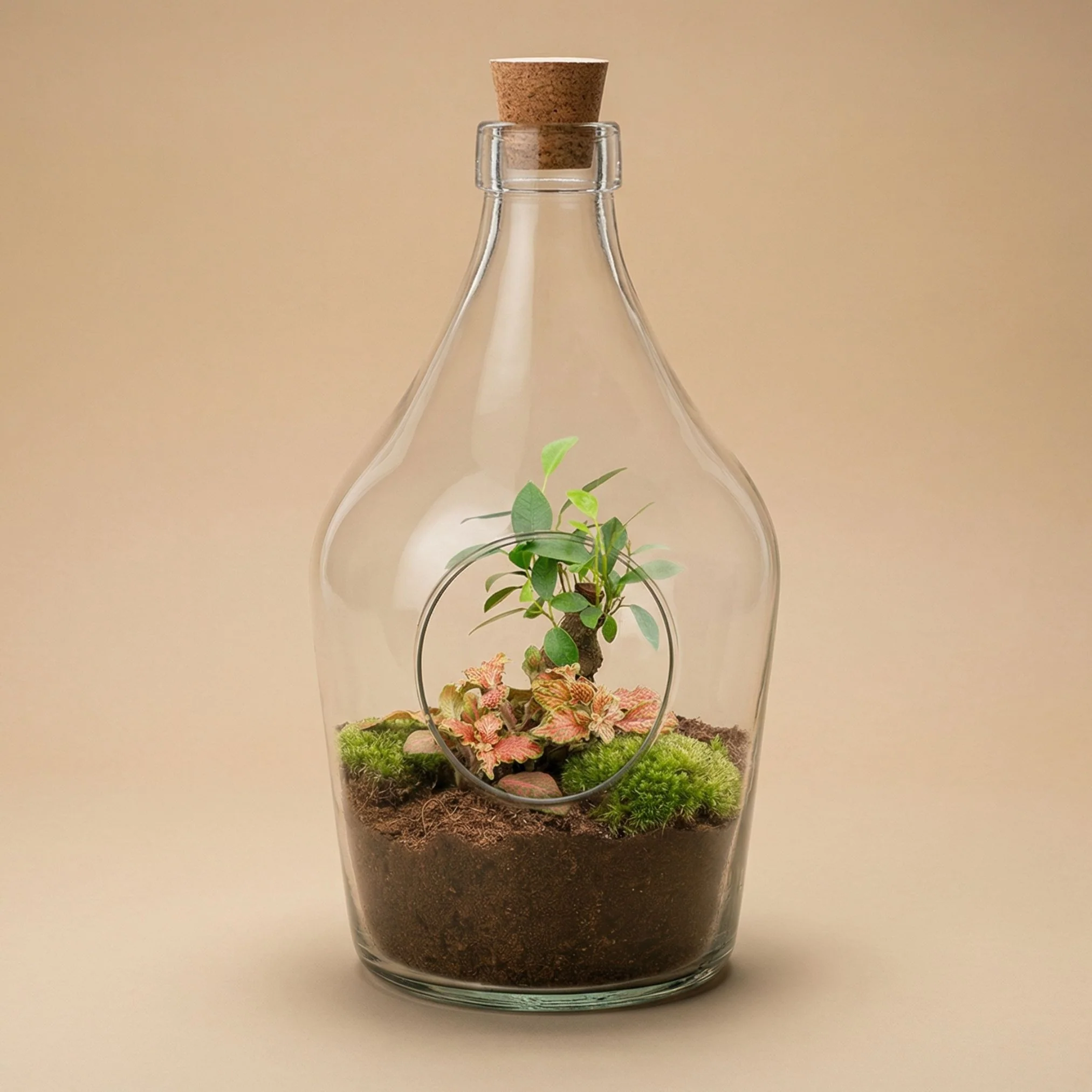 Open terrarium John – Bonsai & Ruby Lime  ↑ 30 cm