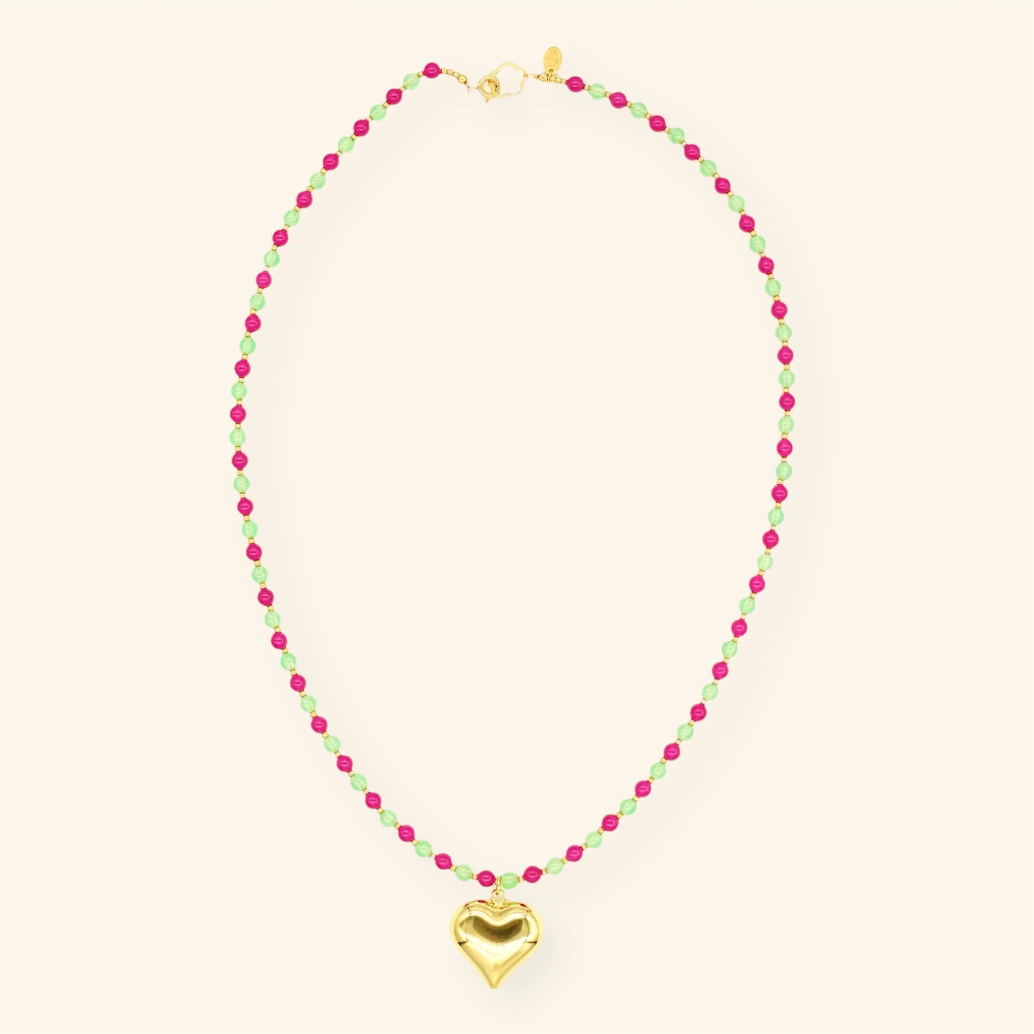 Mable ketting – Green Fuchsia Mable ketting – Green Fuchsia