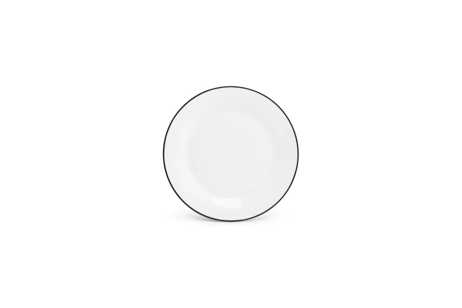 Plat bord 20cm black rim Basic White – Set van 6 Plat bord 20cm black rim Basic White – Set van 6