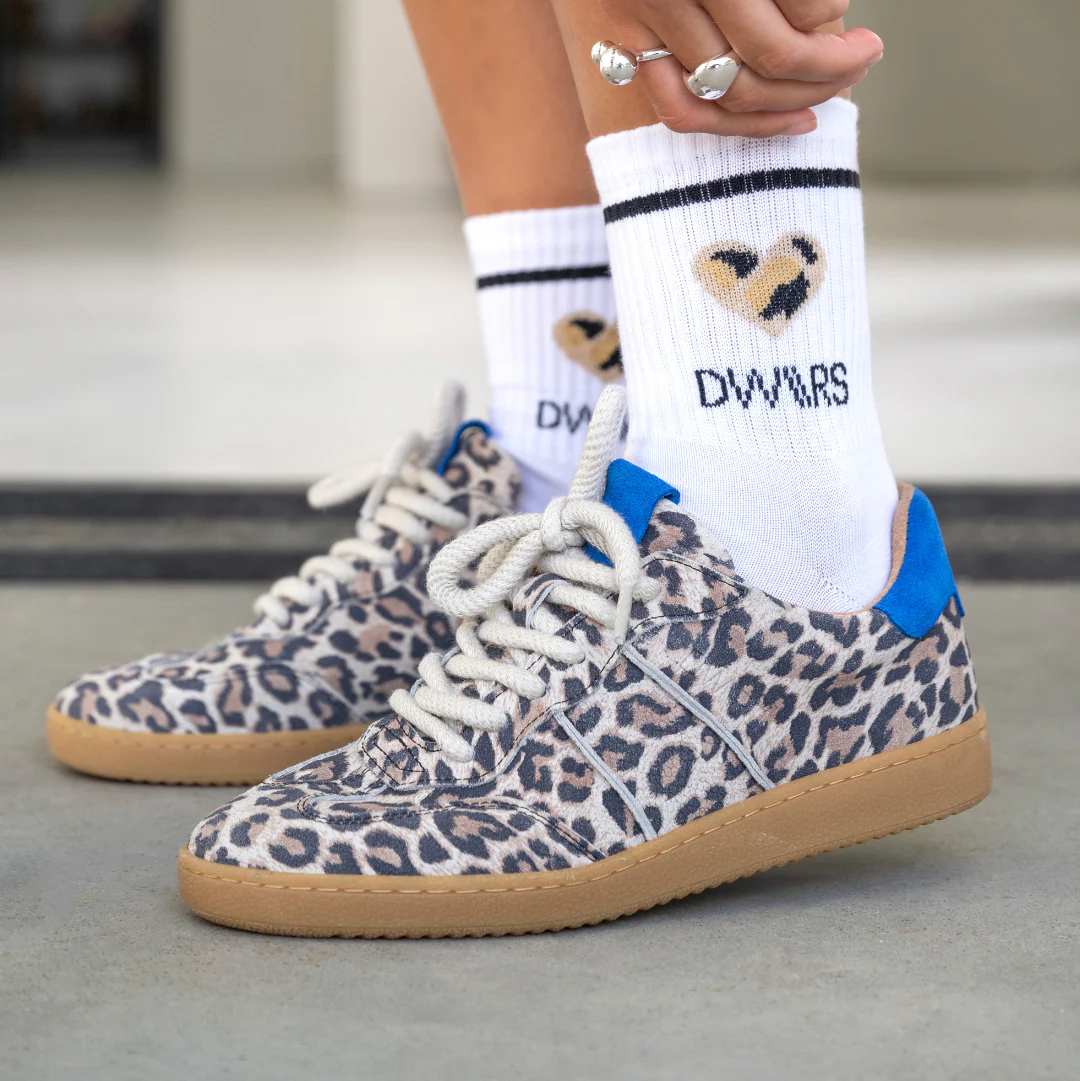 Sneaker Poona Leopard Sand-Cobalt