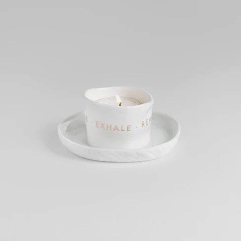 Räder Tealight holder Inhale-Exhale-Repeat