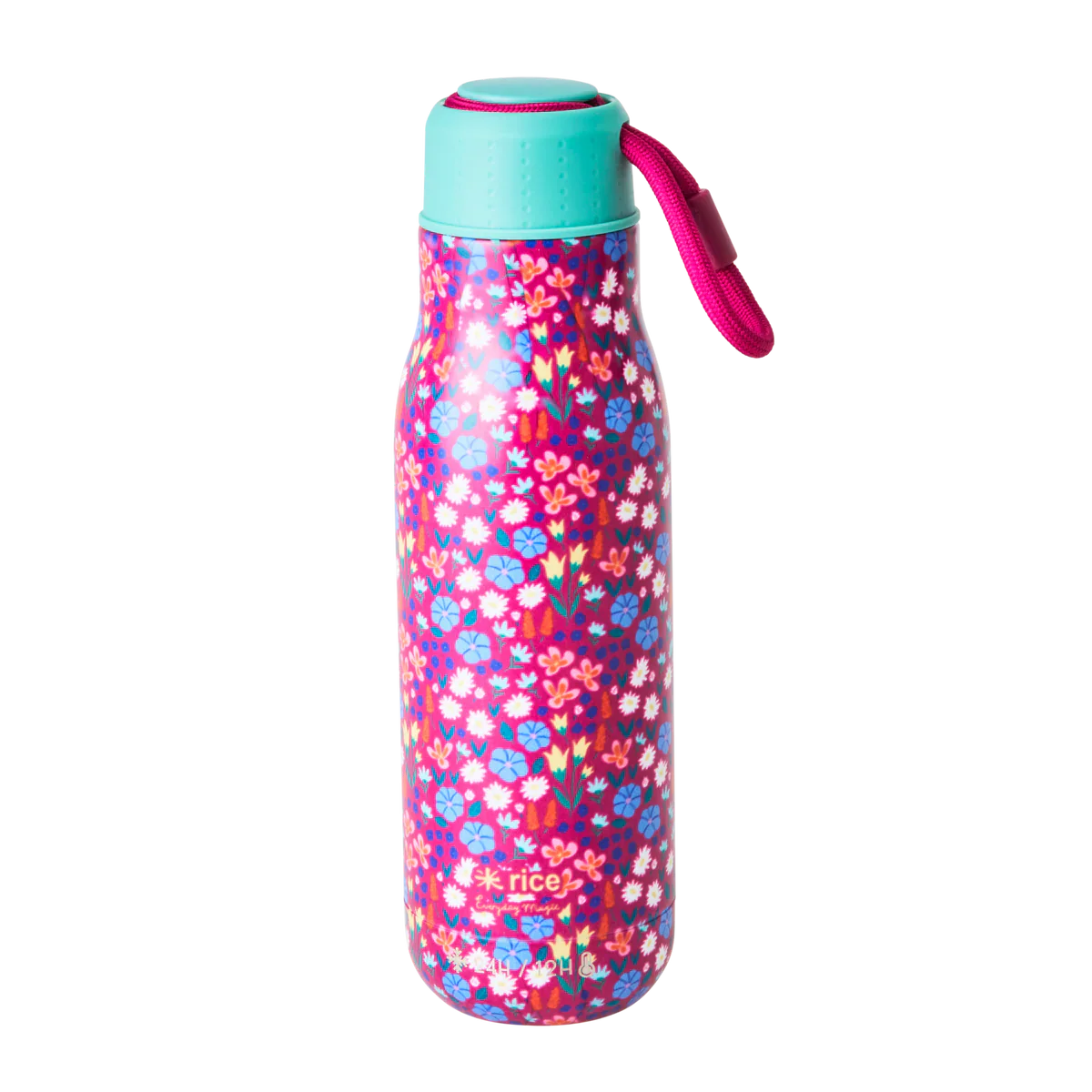 Rice – Roestvrijstalen Fles – Poppy Print