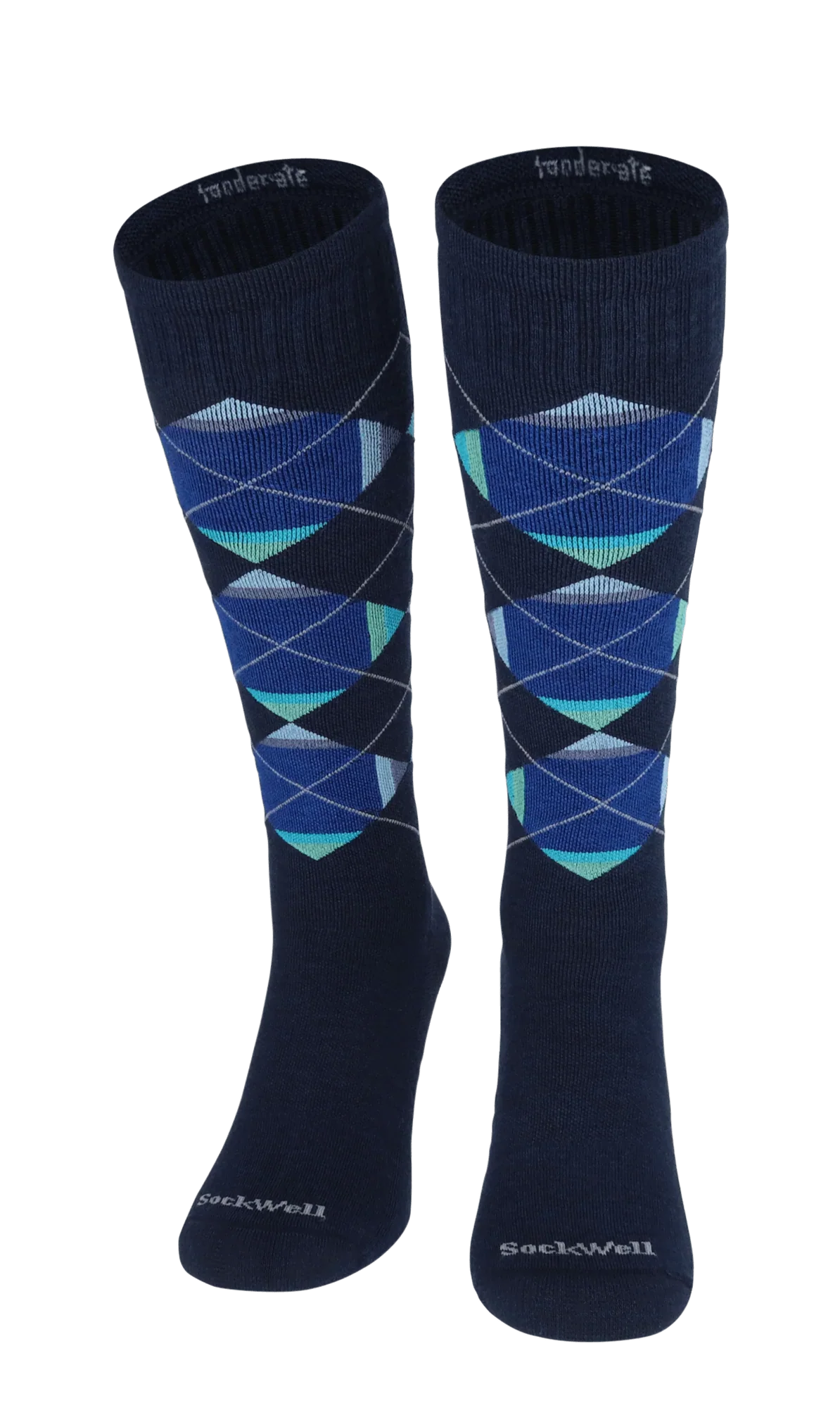 Sockwell Prism Argyle Heren Compressiekousen Klasse 1 Navy