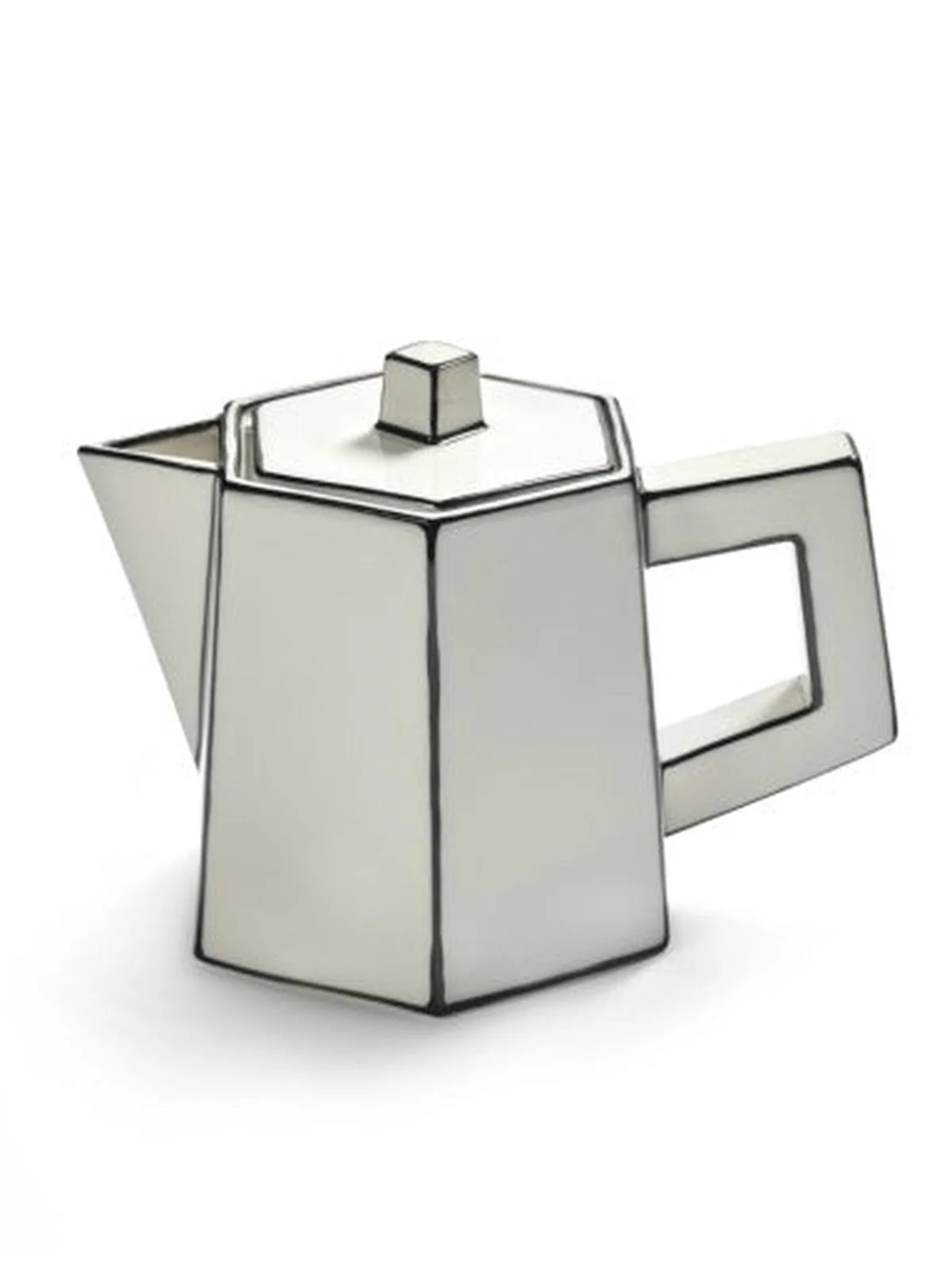 Serax – Annebet Philips – Theepot Wit/Zwart Carte Blanche