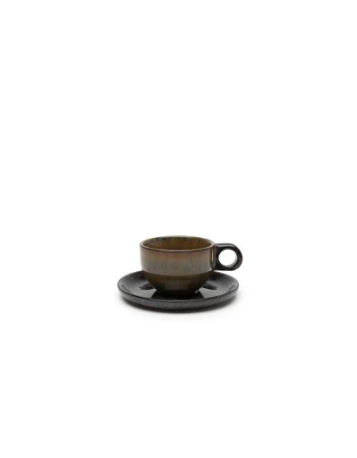Serax – Sergio Herman – KOFFIEKOP + SCHOTEL INDI GREY SURF.  – Set van 4
