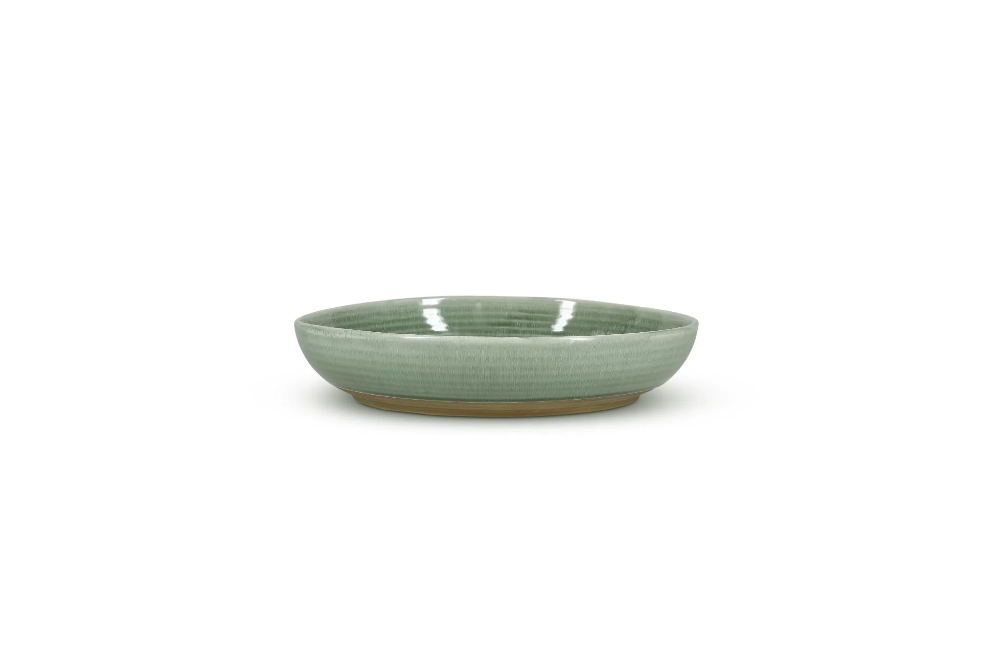 Serveerschaal 28xH6cm groen Cameo