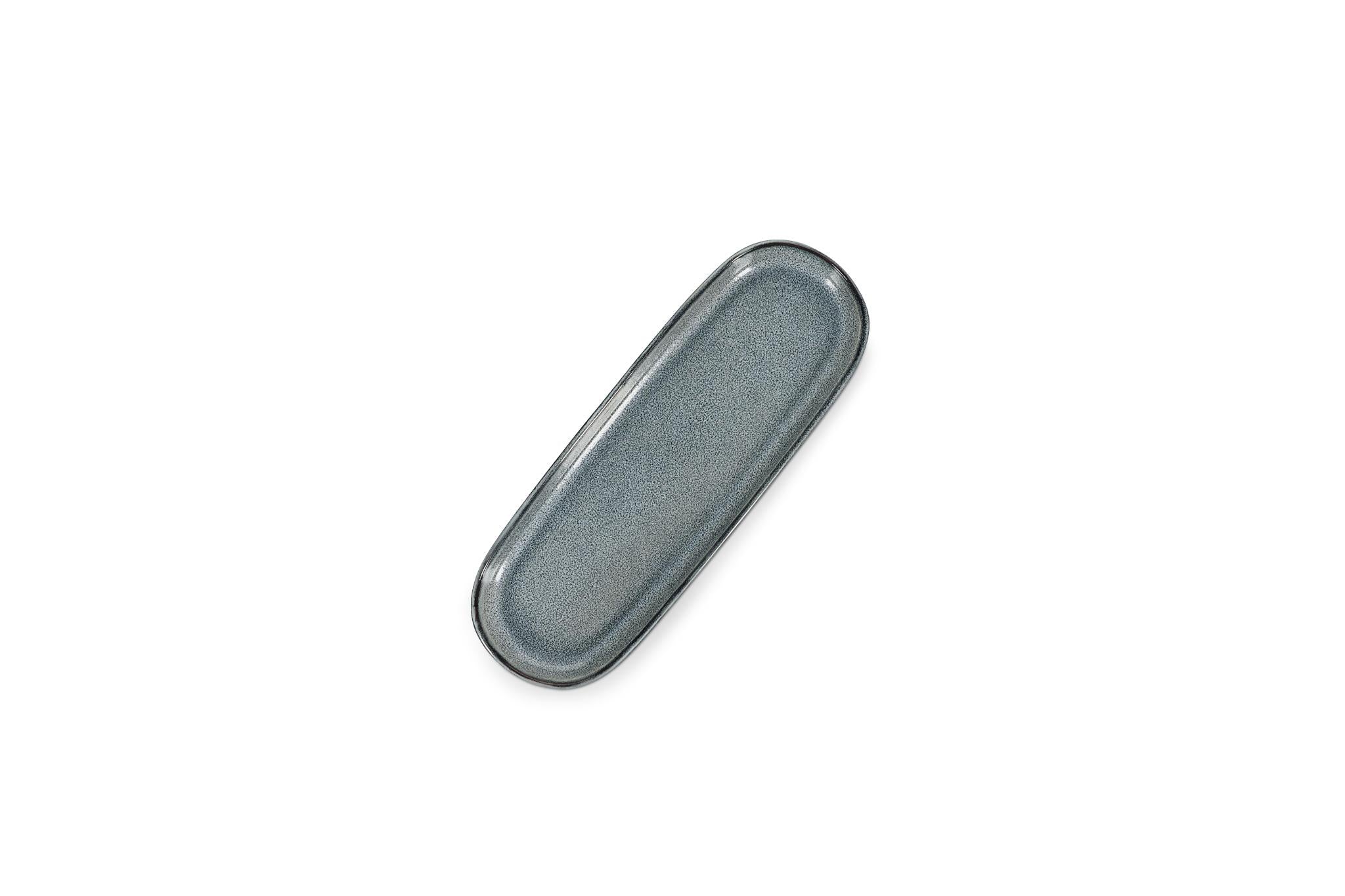 Serveerschaal 29x10xH2cm groen/blauw Meridian – Set van 2