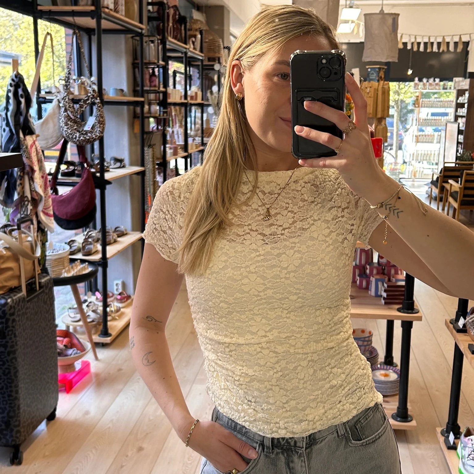Silke Lace top Yellow Silke Lace top Yellow