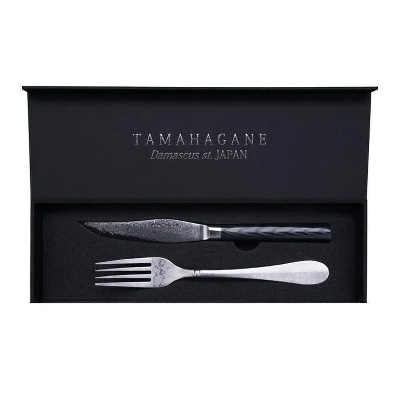 Steakmes Tamahagane (Micarta) & Steakvork 21,5cm Set – 22,5cm