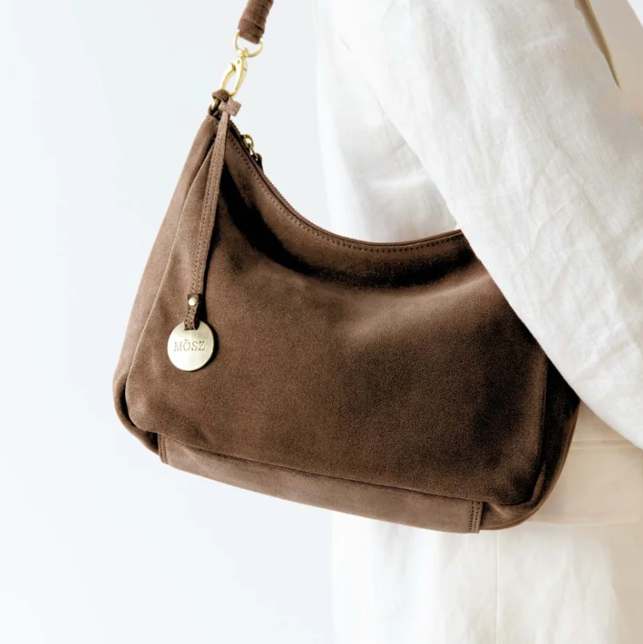 Suede schoudertas Coco