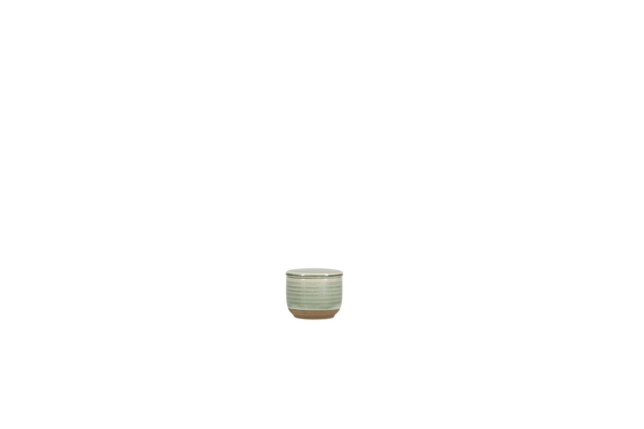 Suikerpot 7xH6cm met deksel groen Cameo Suikerpot 7xH6cm met deksel groen Cameo