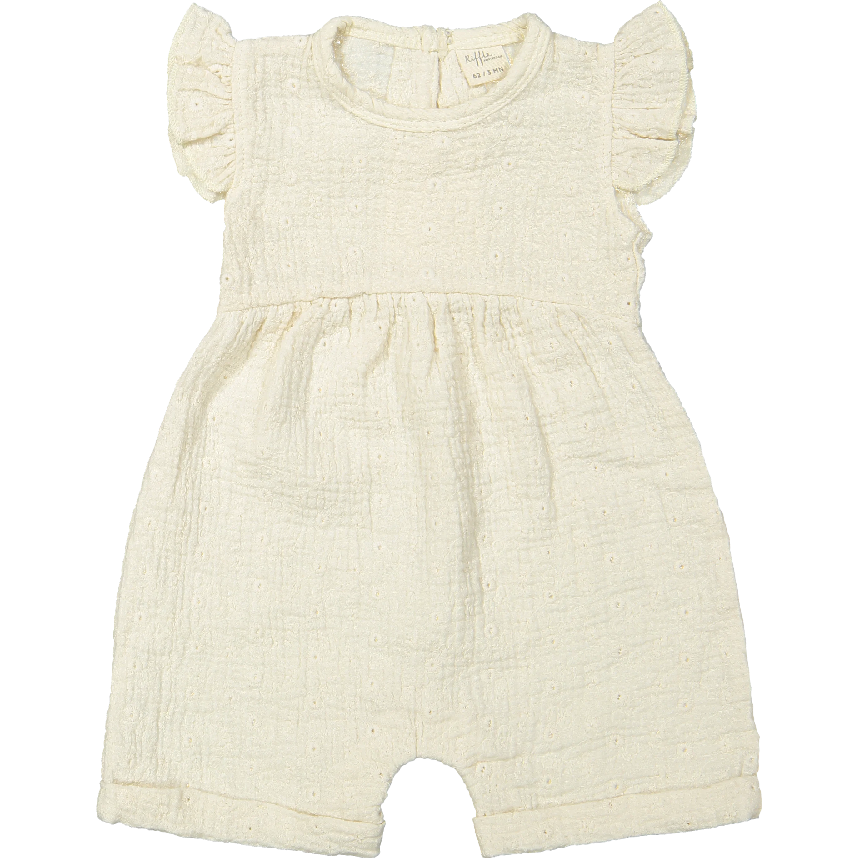 Suit Ginny woven White embroidery