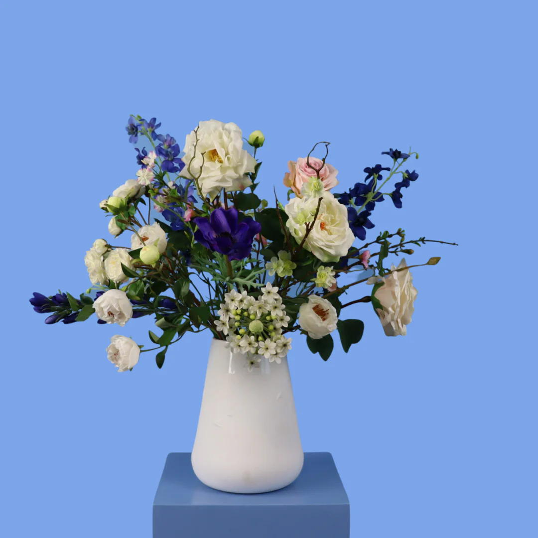 L – Suzette | Räder vaas met kunstbloemen | Large