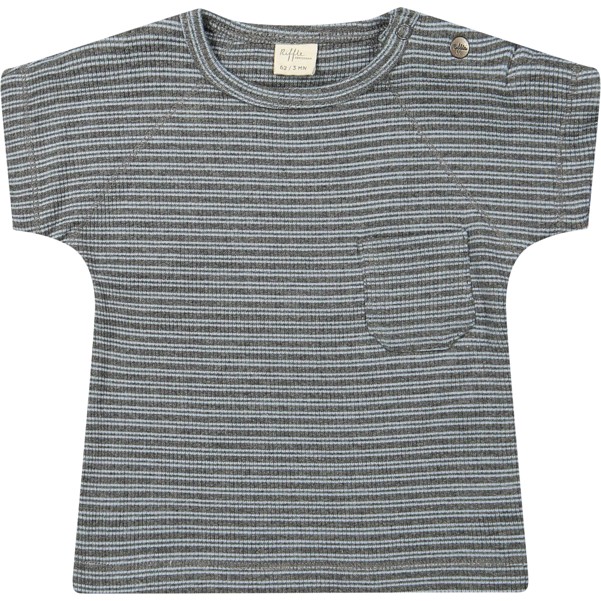 T-shirt Jord Rib stripe blue T-shirt Jord Rib stripe blue
