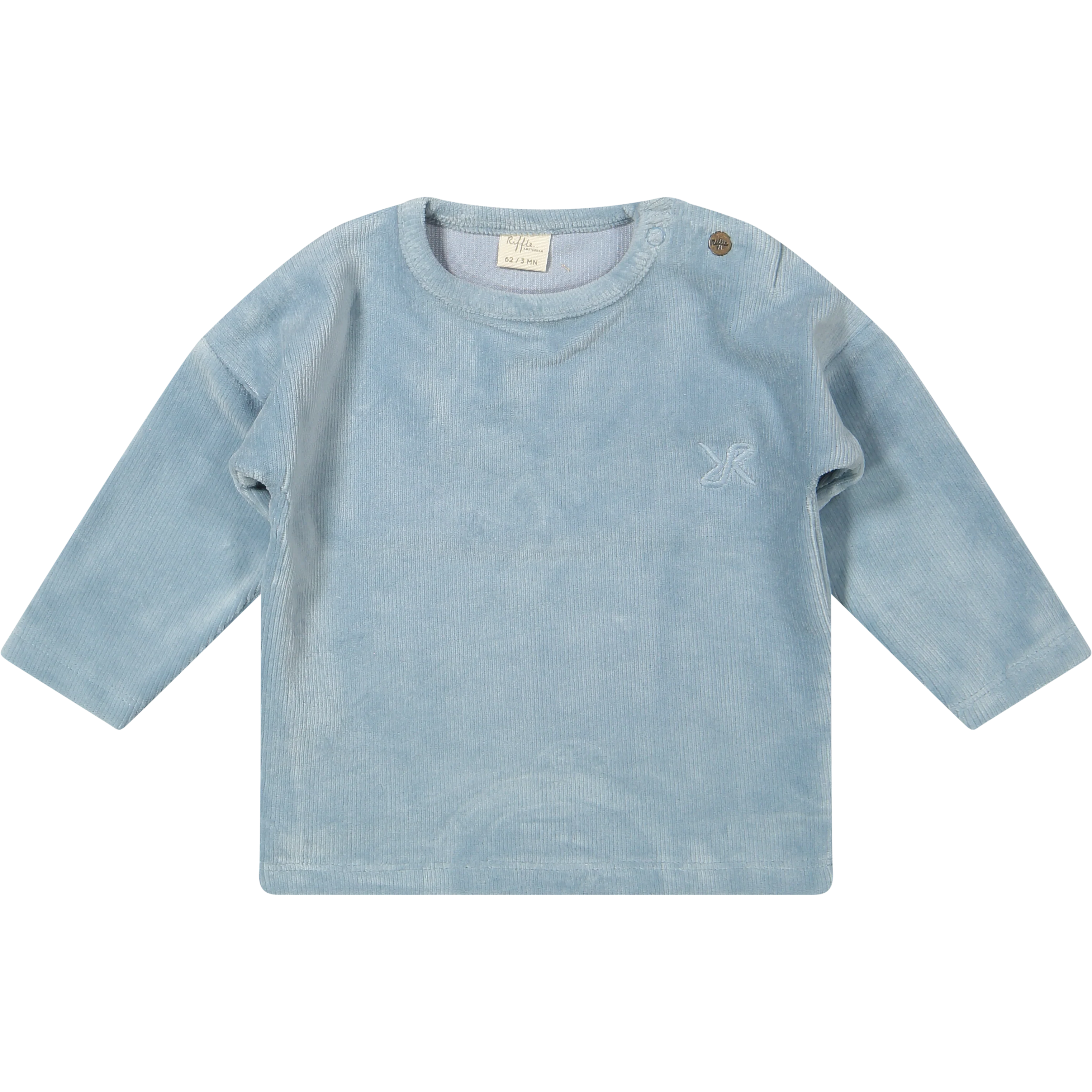 T-shirt Moon Corduroy rib Blue T-shirt Moon Corduroy rib Blue