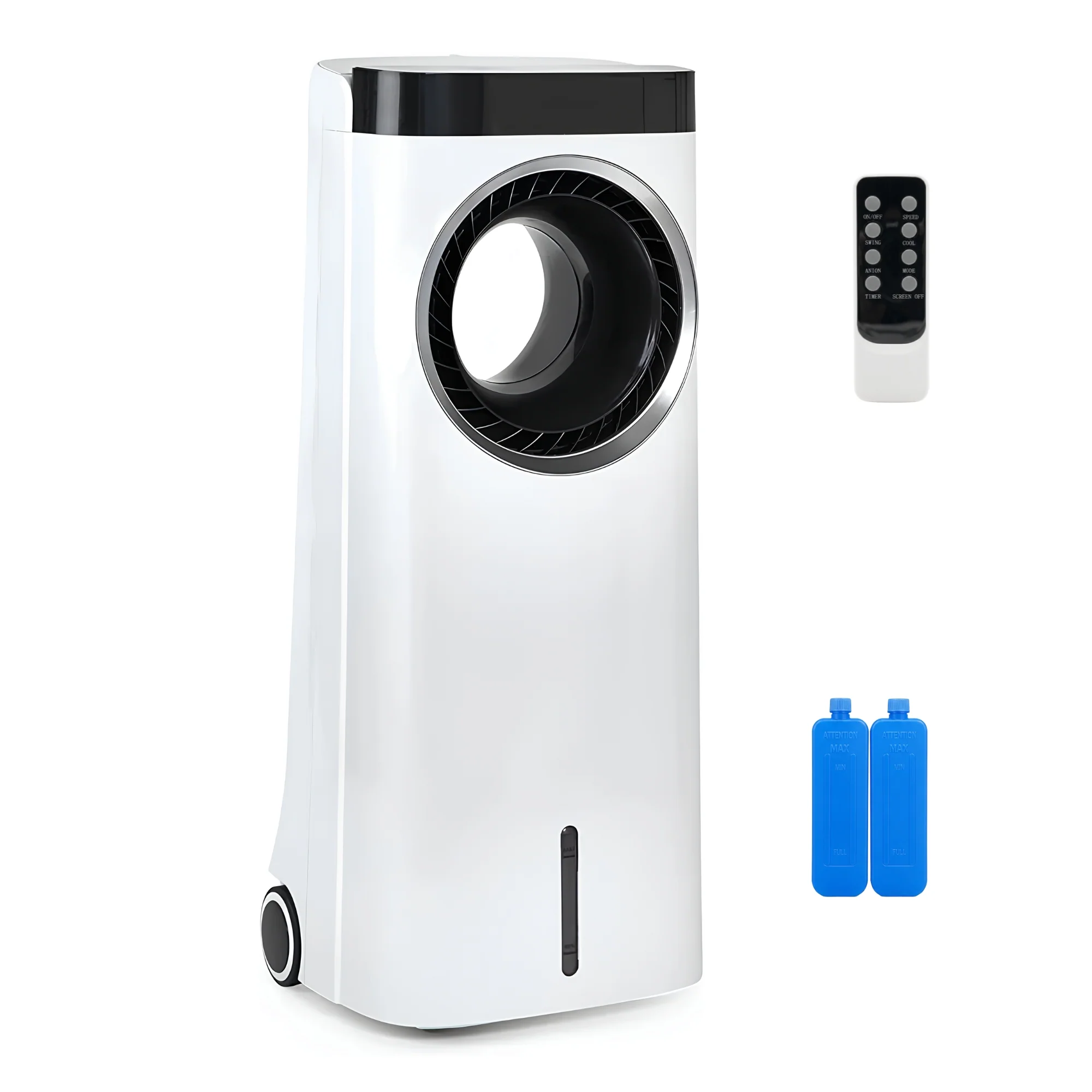 Coolboy R117 3-in-1 Aircooler met Koelelementen | Bladloze Luchtkoeler 75W met Afstandsbediening