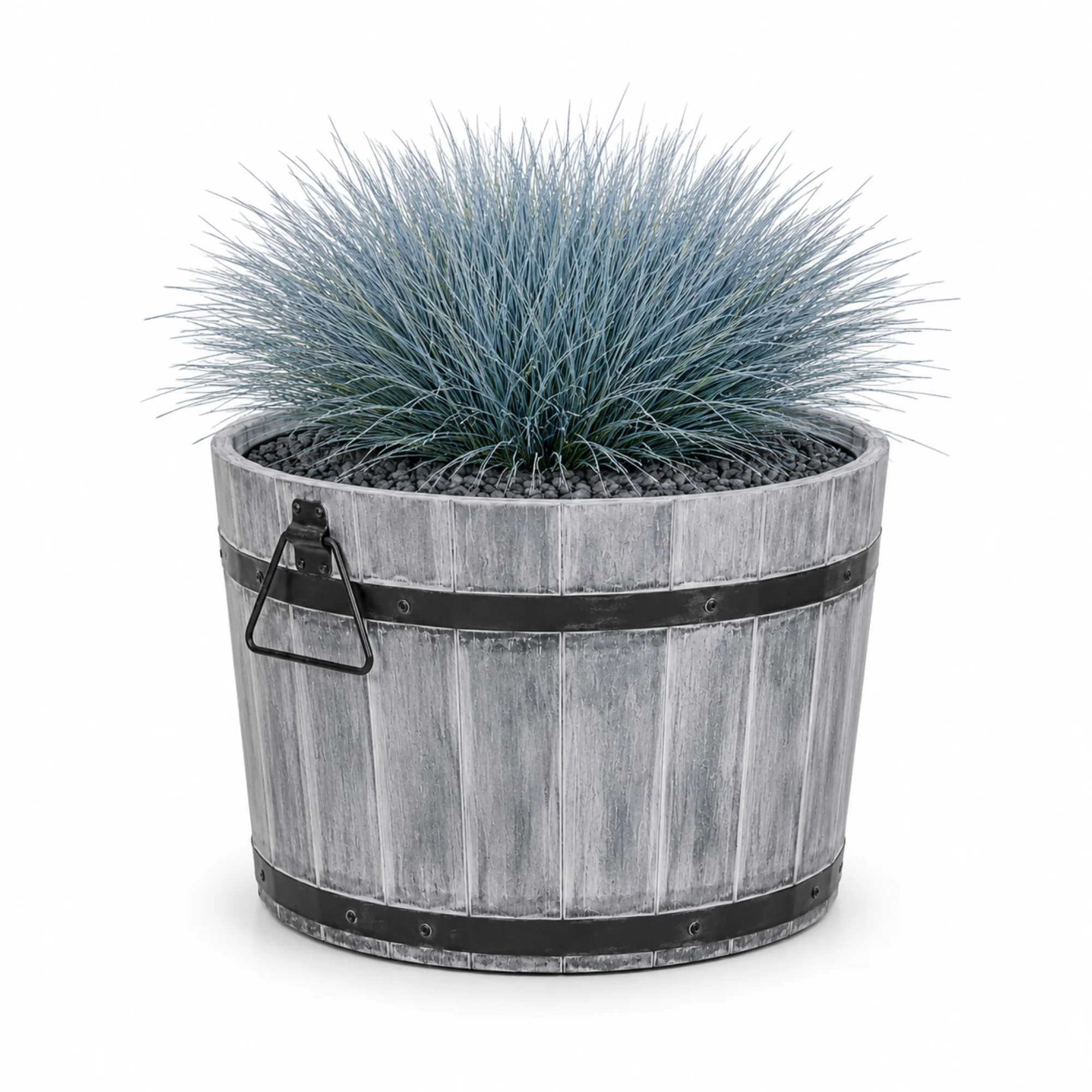 Storm Boomkuip Rond M 46×32 cm Geborsteld Grijs Acaciahout FSC